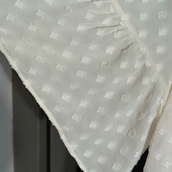 LOFT Cream Boxy 3/4 Sleeve Blouse - Picture 3 of 4